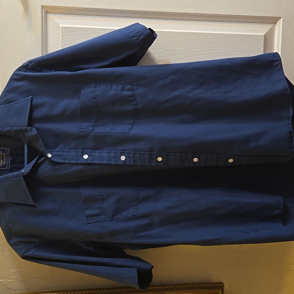 Vintage Montgomery Ward High Count Broadcloth Short Sleeve Mens Shirt